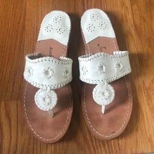 Classic White Flat Jack Rogers Sandals